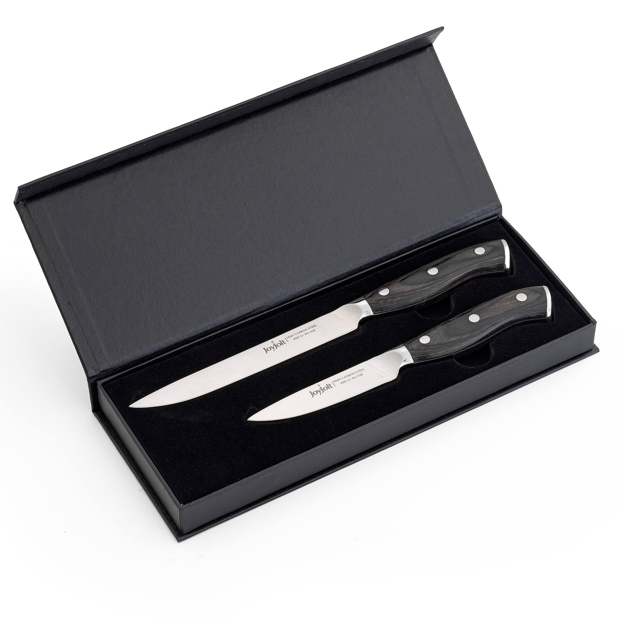 JoyJolt® 2-Piece High Carbon Steel Utility Knives